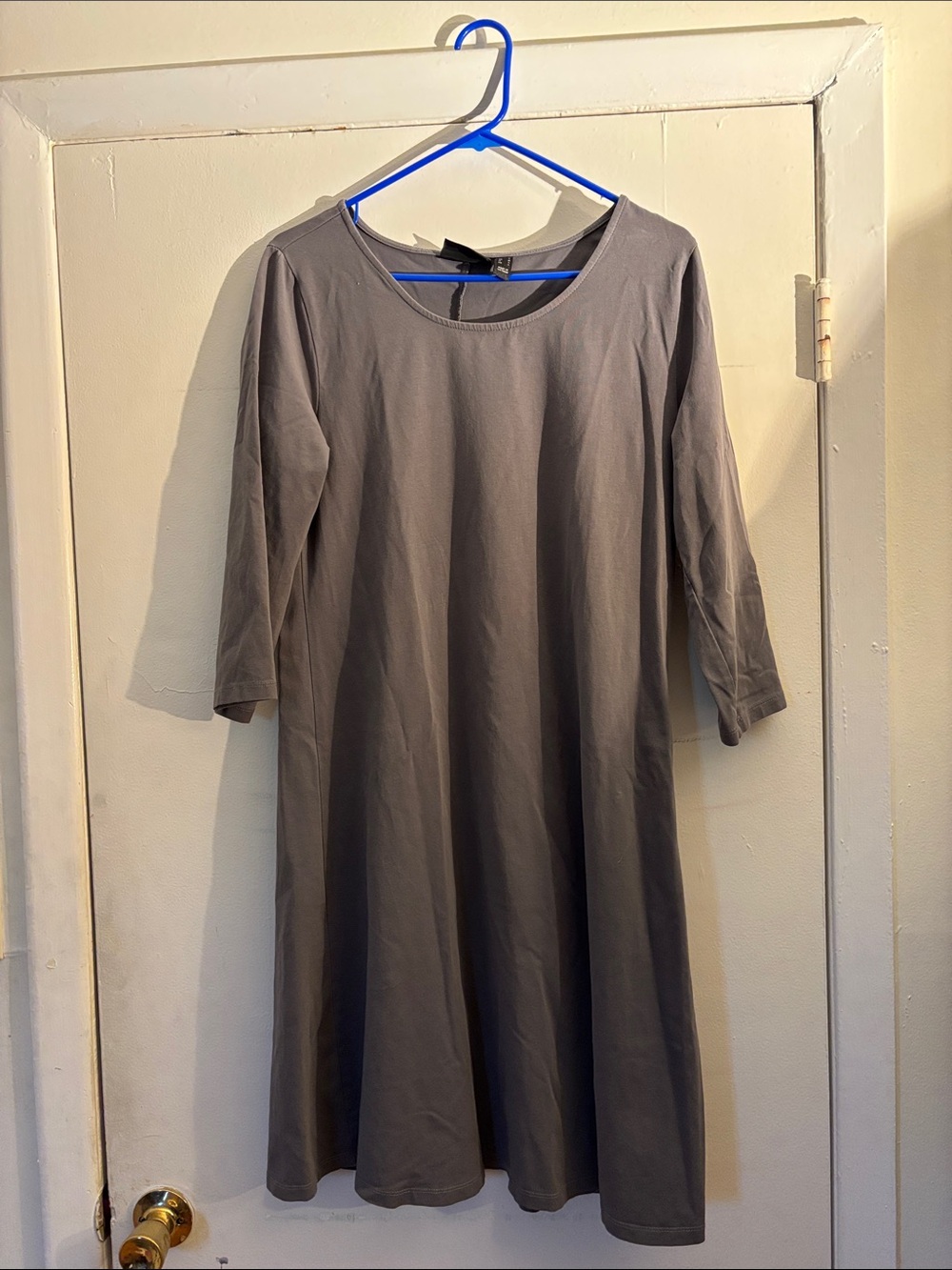 Attitudes by Renee Gray Scoop Neck A-Line Dress size M